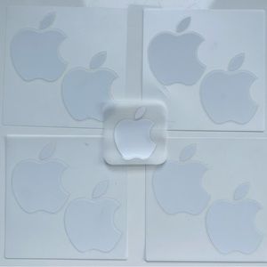 NEW White Apple Logo Sticker Decals, 9 Total Stickers